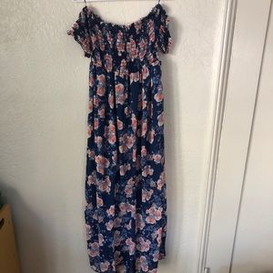 Anthropologie lavender field floral maxi dress